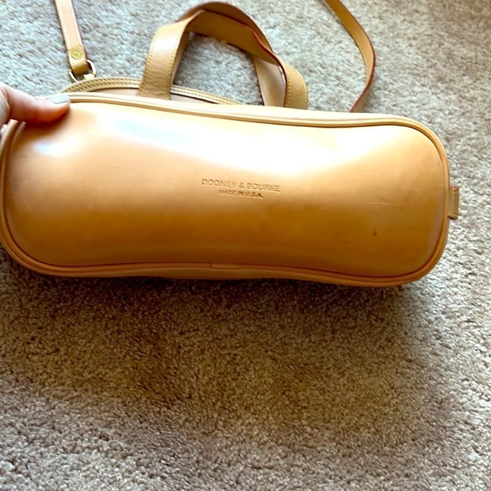 DOONEY & BOURKE blue leather and canvas cabriolet dome bag - Picture 4 of 12